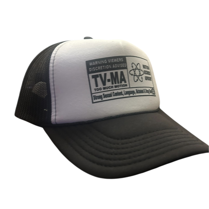 "TV-MA Motion Sickness Advisory" Two-Tone Trucker Hat